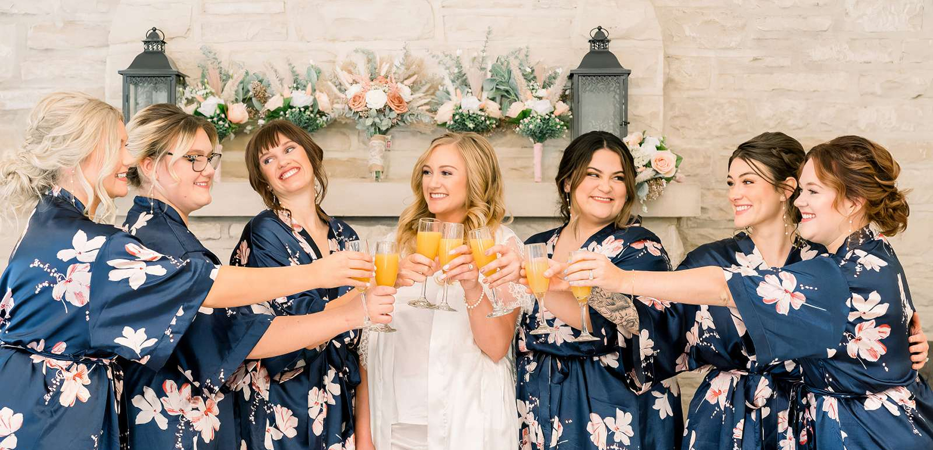 Bridal Group Toasting