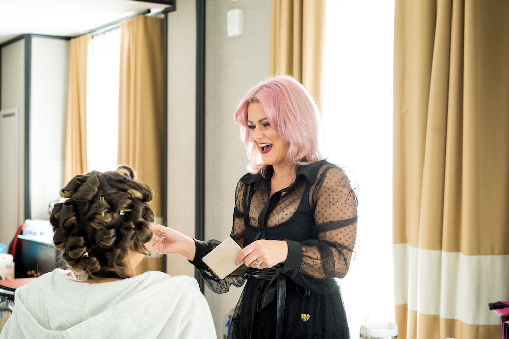 Crystal Simon smiling with client